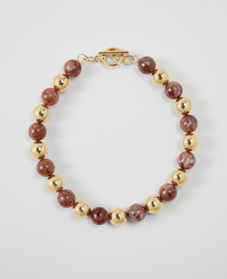Italian Collection Enamel And Metal Ball Necklace